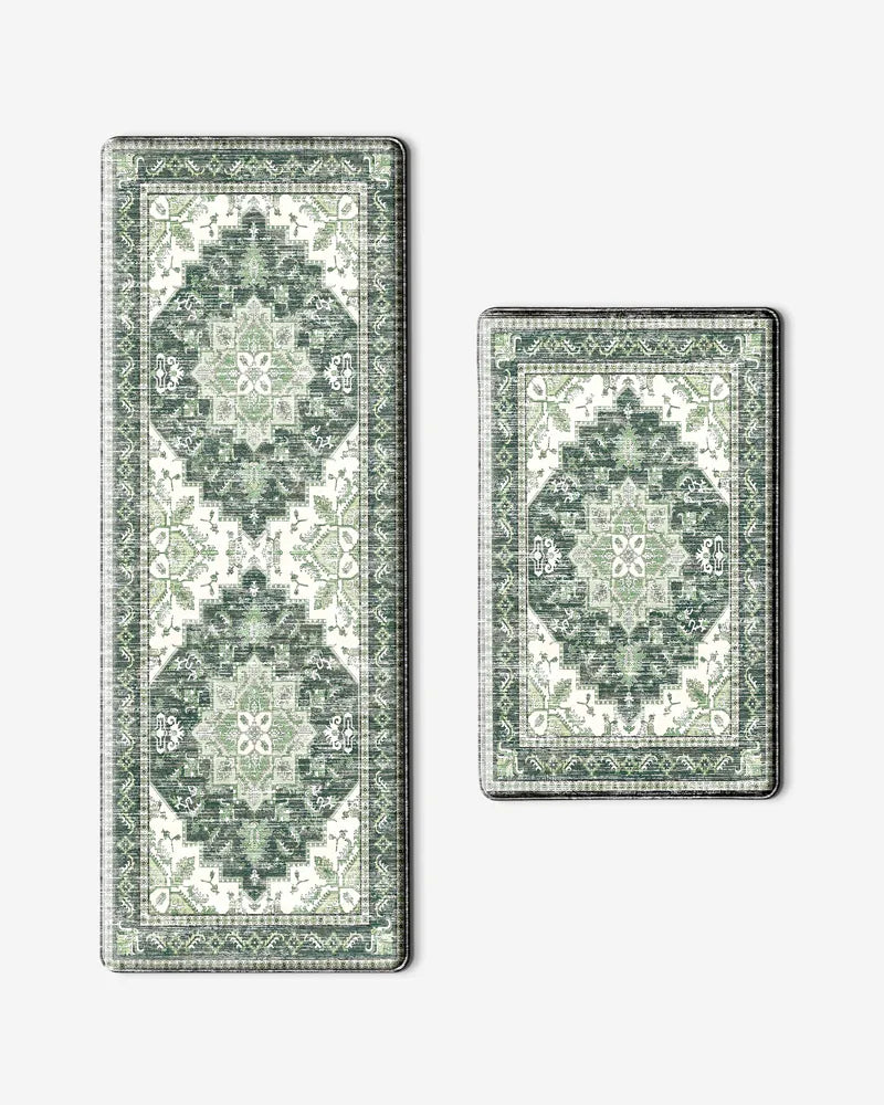 Boho Vintage Kitchen Mat Set