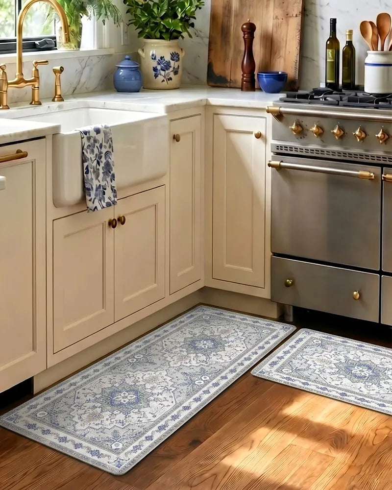 Boho Vintage Kitchen Mat Set