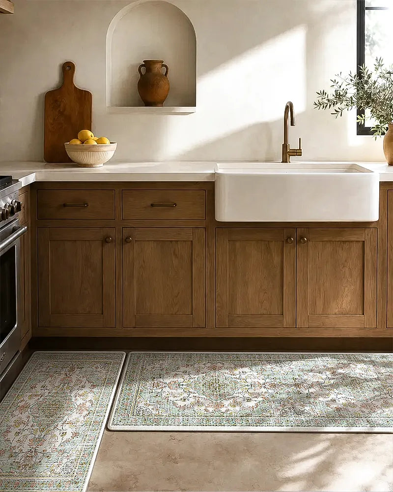 Boho Vintage Kitchen Mat Set