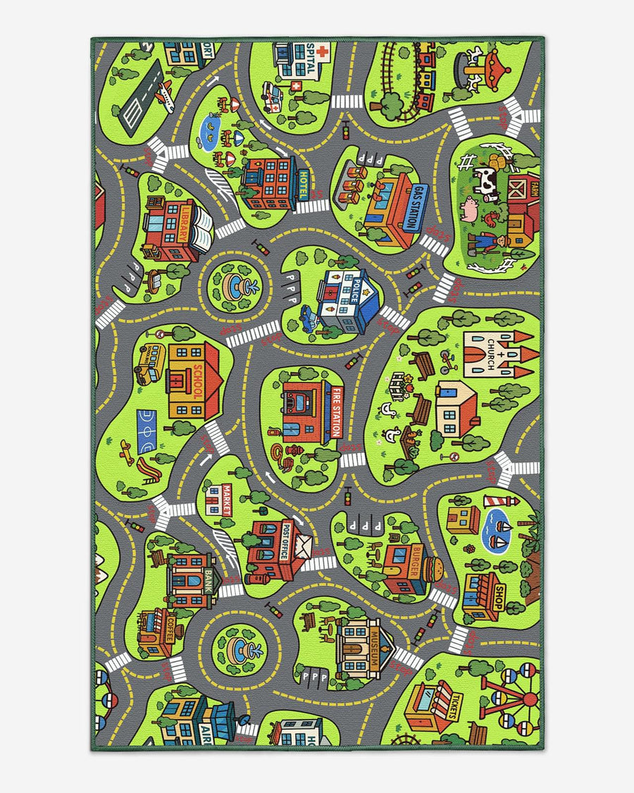 City Road Kids Play Car Rug product view