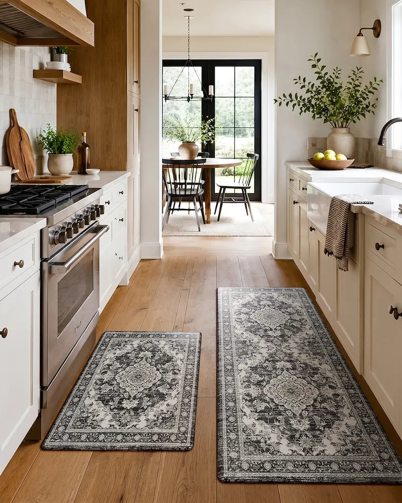 Boho Vintage Kitchen Mat Set