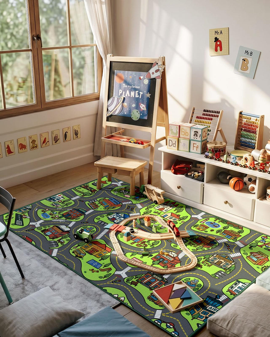 City Road Kids Play Car Rug